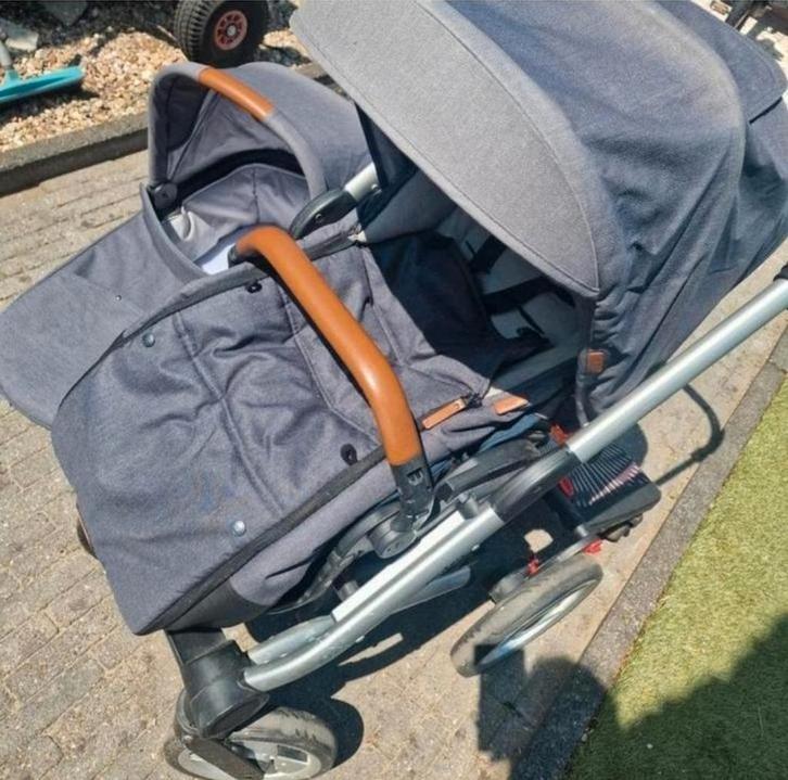 Mutsy Nio Ocean Blue Combiwagen Compleet, Kinderen en Baby's, Kinderwagens en Combinaties, Gebruikt, Combiwagen, Mutsy, Met reiswieg