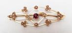 Broche Arts & Crafts goud - FWP&Co -England., Sieraden, Tassen en Uiterlijk, Antieke sieraden, Ophalen of Verzenden, Goud, Broche