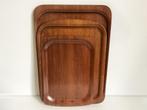 Vintage dienbladen plywood teak trays, Verzenden, Huis en Inrichting