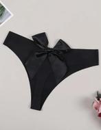 Leuke slipjes met strik, Kleding | Dames, Verzenden, Zwart, String