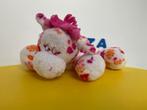 4303 anna club plush paard giraffe wit met bloemen, Ophalen of Verzenden, Zo goed als nieuw, Paard