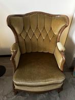 vintage fauteuil, in goede staat, Huis en Inrichting, Fauteuils, Ophalen, Hout, Gebruikt, 50 tot 75 cm