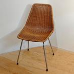 Vintage Dirk van Sliedregt rieten stoel, Huis en Inrichting, Gebruikt, Bruin, Dirk van Sliedregt, Ophalen of Verzenden
