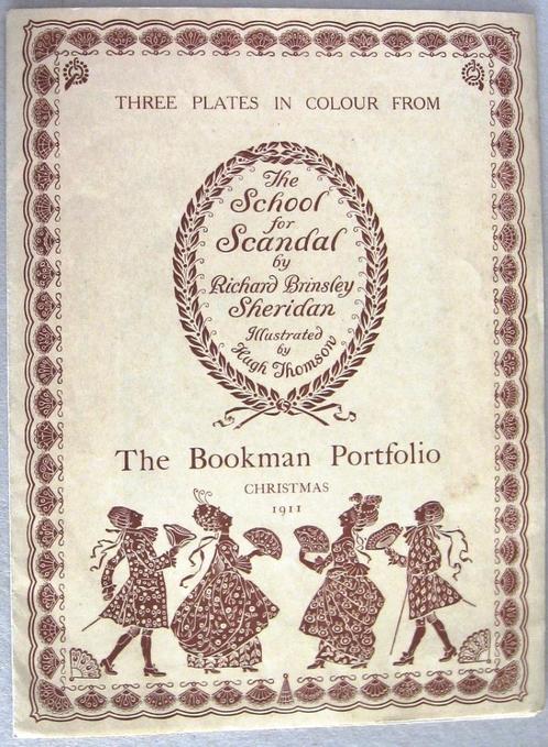 The School for Scandal 1911 Bookman Portfolio Sheridan (ill), Antiek en Kunst, Antiek | Boeken en Bijbels, Ophalen of Verzenden