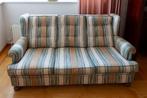stoffen 3-zits bank met 1 zitter en poef + 3 losse kussens, Ophalen, Gebruikt, 150 tot 200 cm, 75 tot 100 cm