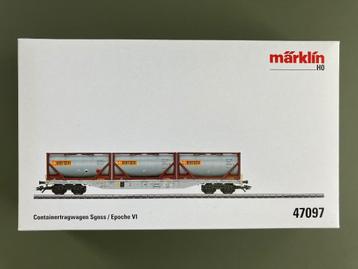 Märklin H0 / 47097 Containerwagen Sgnss MHI-serie beschikbaar voor biedingen