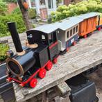 Supergaaf bijna 220 cm lange houten trein, 6 delen, Antiek en Kunst, Ophalen