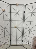 Metalen memobord Wandrek drieluik metaal zwart, Ophalen of Verzenden, Zo goed als nieuw