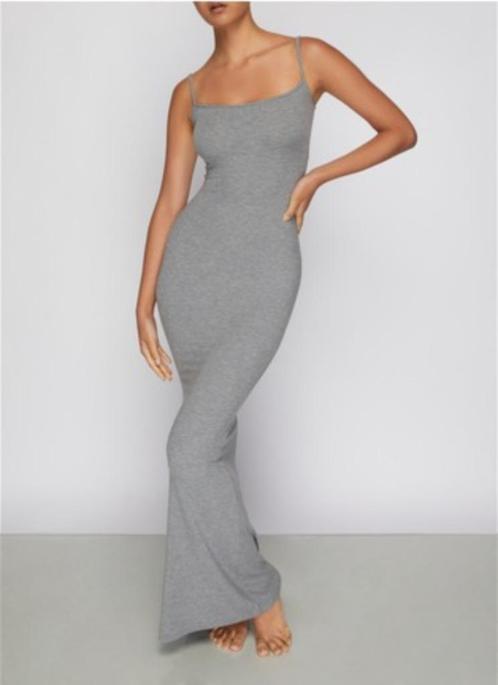 Soft Lounge Long Slip Dress by Skims maat S, Kleding | Dames, Jurken, Zo goed als nieuw, Beige, Onder de knie, Ophalen of Verzenden