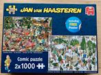 Jan van Haasteren - Kerst - 2x 1000, Hobby en Vrije tijd, Denksport en Puzzels, 500 t/m 1500 stukjes, Legpuzzel, Zo goed als nieuw