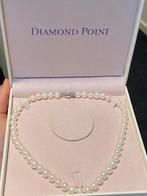 Witgouden parel ketting collier riviera, Sieraden, Tassen en Uiterlijk, Kettingen, Ophalen, Nieuw, Wit, Goud