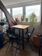 Bar tafel met 2 krukken, Ophalen, Gebruikt, Twee, Zwart
