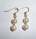 Oorbellen Parels Vergulde haakjes zoetwater, Sieraden, Tassen en Uiterlijk, Oorbellen, Overige materialen, Hangers, Nieuw, Ophalen of Verzenden