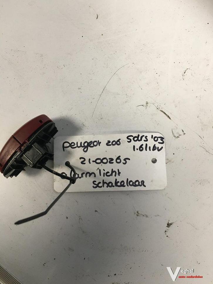 Peugeot 206 2003 Alarmlichtschakelaar, Auto-onderdelen, Dashboard en Schakelaars, Gebruikt, Ophalen of Verzenden