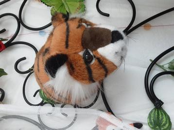 Pluche tijgerhoofd, tijgerkop. beschikbaar voor biedingen
