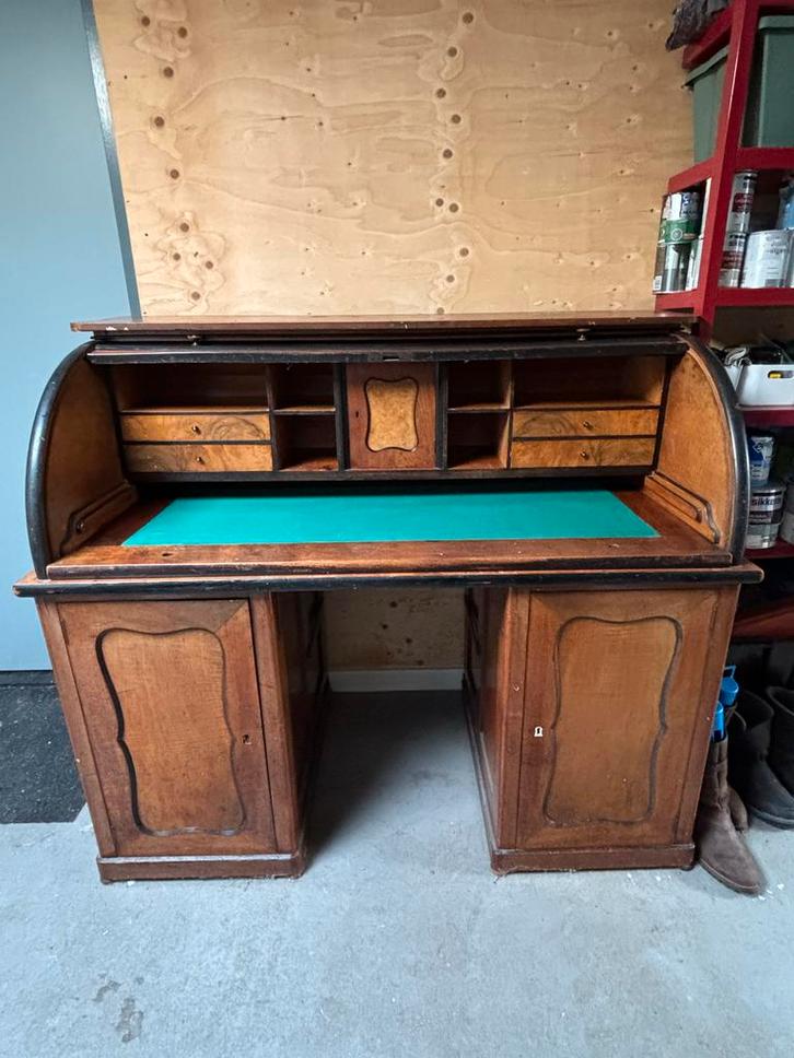 Antiek secretaire bureau met rolluik, Antiek en Kunst, Antiek | Meubels | Kasten, Ophalen