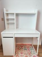 Micke bureau Ikea met opzetstuk., Huis en Inrichting, Bureaus, Gebruikt, Ophalen