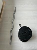 Gorilla sports EZ CURL HALTERSET 30 KG KUNSTSTOF - 25 MM, Sport en Fitness, Fitnessmaterialen, Halterset, Zo goed als nieuw, Ophalen