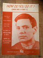 Rob de Nijs bladmuziek Hoe doe je dat? Uit 1963, Verzamelen, Ophalen of Verzenden, Gebruikt, Boek, Tijdschrift of Artikel