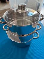 RVS stoom-/pastapan van Gusta, Huis en Inrichting, Keuken | Potten en Pannen, Ophalen of Verzenden, Rvs, Pannenset, Keramische plaat