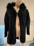 Leeandme vest met wol met afneembare bontkraag maat s., Maat 38/40 (M), Zwart, Ophalen of Verzenden, Zo goed als nieuw