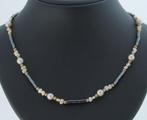 Hematiet 14k gouden slot kralen met zoetwater parel ketting, Sieraden, Tassen en Uiterlijk, Antieke sieraden, Ophalen of Verzenden
