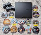 Playstation 3 Slim 320GB + 14 games, Spelcomputers en Games, Ophalen, Met 2 controllers, 320 GB, Zo goed als nieuw