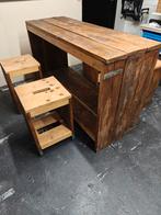 Barretje met krukken (steigerhout), Huis en Inrichting, Ophalen, Gebruikt