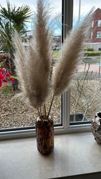 Cheetah vaas met pluimen, Ophalen of Verzenden, Zo goed als nieuw