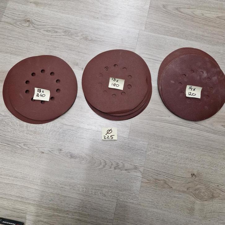 Parkside Schuurschijven 300mm - Korrel 120, 180, 240, Doe-het-zelf en Verbouw, Gereedschap | Schuurmachines, Nieuw, Excentrische schuurmachine