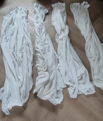 Witte vitrage gordijnen, 4 stuks, ong 250x150cm per stuk beschikbaar voor biedingen