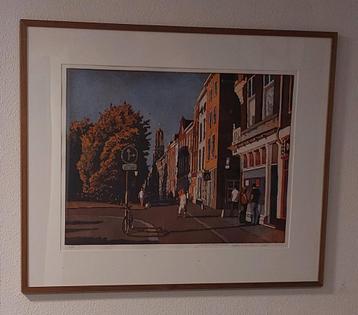 Utrecht Oude Gracht * Marcel Schellekens * ingelijst beschikbaar voor biedingen