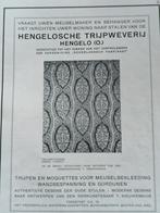 1929, T.NIEUWENHUIS, SIERKUNSTENAAR, TRIJPWEVERIJ HENGELO, Verzamelen, Ophalen of Verzenden, 1920 tot 1940, Knipsel(s)