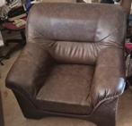 leren fauteuil, Huis en Inrichting, Fauteuils, Ophalen, Gebruikt, 75 tot 100 cm