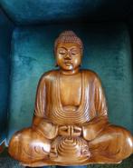 Azie: Groot handgesneden hardhouten boeddha, Ophalen, Zo goed als nieuw