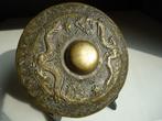 ancient CHINESE bronze gong draken vissen slagwerk brons, Ophalen of Verzenden