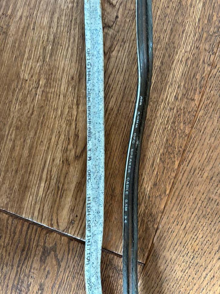 Luidsprekerkabels (speaker cable) OFC 2x 2,5mm en 2x 4mm, Audio, Tv en Foto, Audiokabels en Televisiekabels, Gebruikt, Luidsprekerkabel