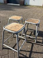 Vintage Franse school Kruk, Ophalen, Gebruikt, Hout