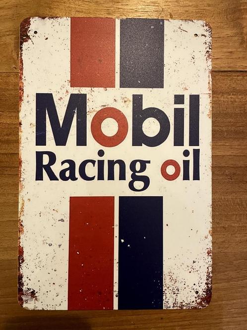 Mobil 1 metalen reclamebord / wandbord (Old Look)   Mobil 1, Verzamelen, Merken en Reclamevoorwerpen, Nieuw, Reclamebord, Ophalen of Verzenden