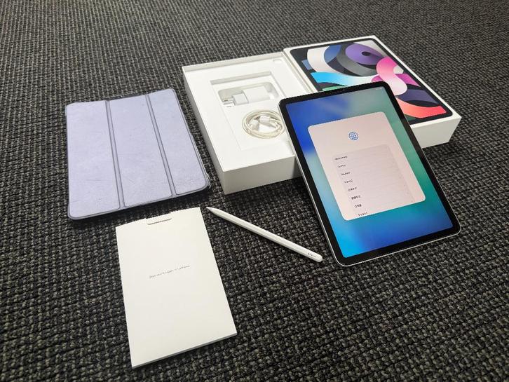 iPad Air 4th gen 256 GB + Pencil + screenprotector + case, Computers en Software, Apple iPads, Gebruikt, Apple iPad Air, Wi-Fi