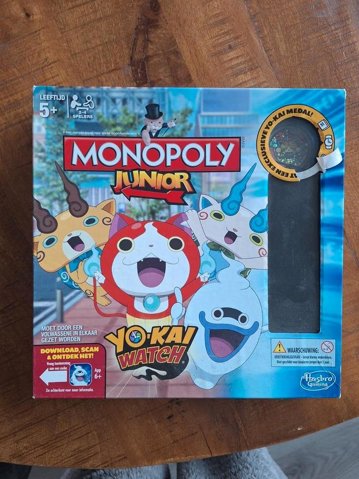 De Monopoly Junior Yo-kai Watch editie, Hobby en Vrije tijd, Gezelschapsspellen | Bordspellen, Zo goed als nieuw, Ophalen of Verzenden