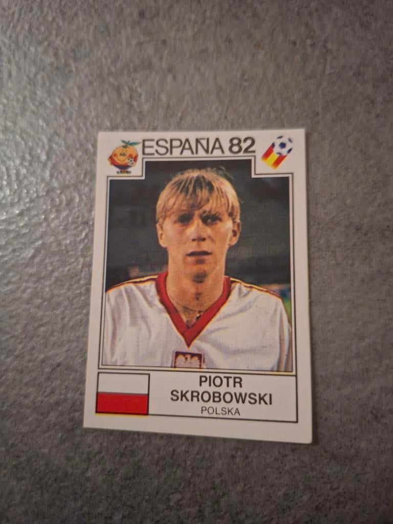 Panini sticker WK 82 Espana. Piotr Skrobowski Polen., Verzenden, Zo goed als nieuw, Sticker