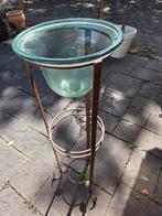 Brocante houder met glazen stolp, Antiek en Kunst, Ophalen