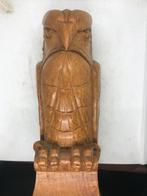 hout beeld sculptuur uil art deco pulchri den haag, Antiek en Kunst, Ophalen of Verzenden