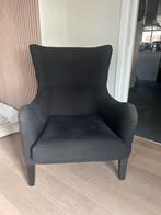Zwarte oor fauteuil, Ophalen, Gebruikt, 75 tot 100 cm, Stof