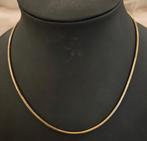 14 karaats gouden Slang ketting 45cm geelgoud, Verstelbaar, Ophalen of Verzenden, Zo goed als nieuw, Goud