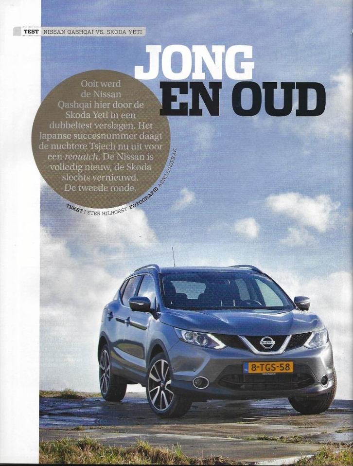Autovisie test Nissan Qashqai versus Skoda Yeti 2014, Boeken, Auto's | Folders en Tijdschriften, Gelezen, Nissan, Ophalen of Verzenden