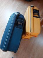 SAMSONITE KOFFERS GEEL EN BLAUW., Gebruikt, Hard kunststof, 55 cm of meer, Ophalen