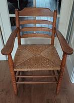 Prachtige antieke eikenhouten stoel met biezen zitting, Antiek en Kunst, Antiek | Meubels | Stoelen en Banken, Ophalen