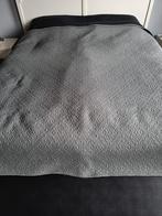 Prachtig beddensprei zware kwaliteit grijs/zwart 260x220cm, Overige typen, Tweepersoons, Ophalen of Verzenden, Zo goed als nieuw